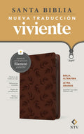 Biblia ultrafina NTV, letra grande con Filament, Palmera café con zipper