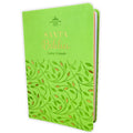 Biblia RVR 1960, Tamaño Manual, Letra Grande, imitación piel verde olivo
