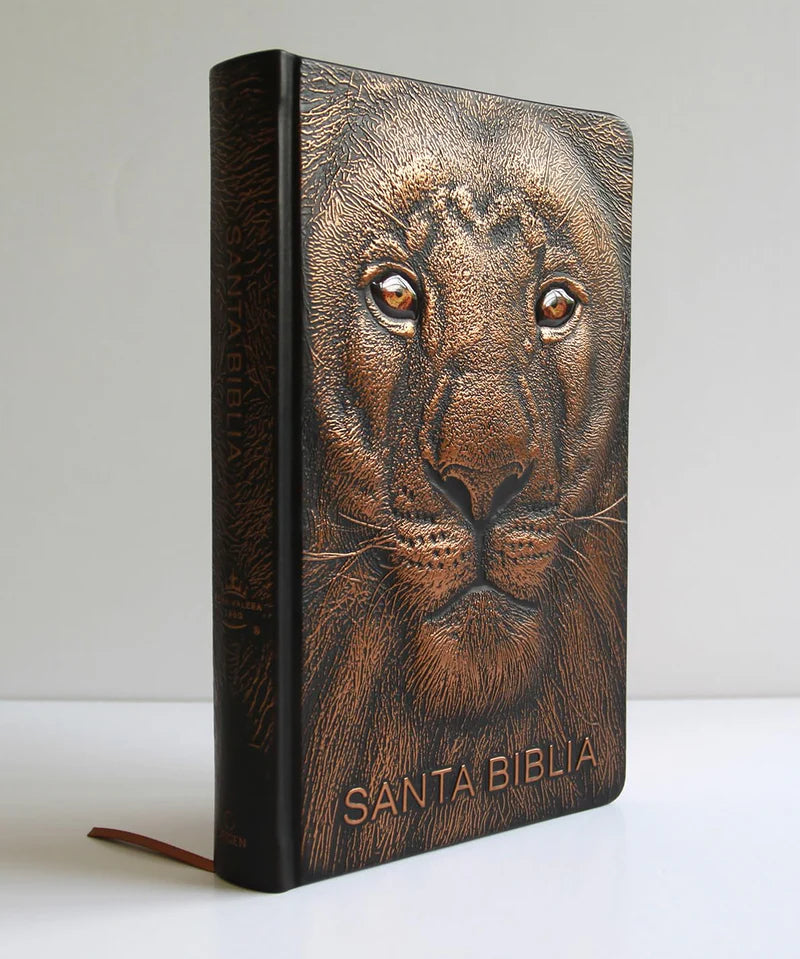Biblia RVR 1960 León de Judá, Letra Grande, edición especial bronce