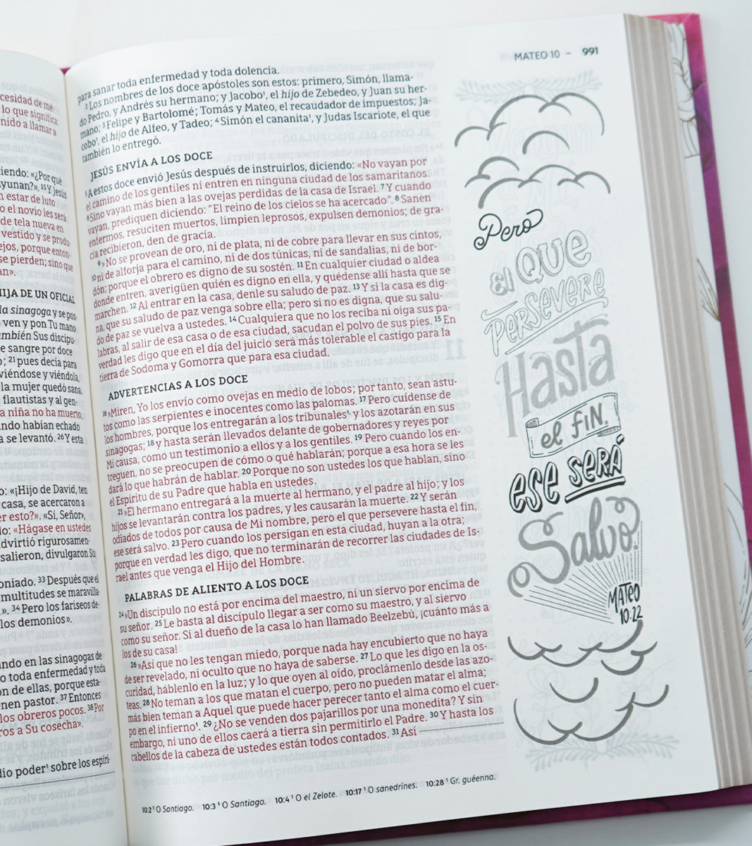 NBLA, Biblia Edición Artística Ilustrada, Tapa Dura. Tela, Rosado
