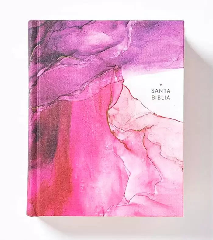 NBLA, Biblia Edición Artística Ilustrada, Tapa Dura. Tela, Rosado
