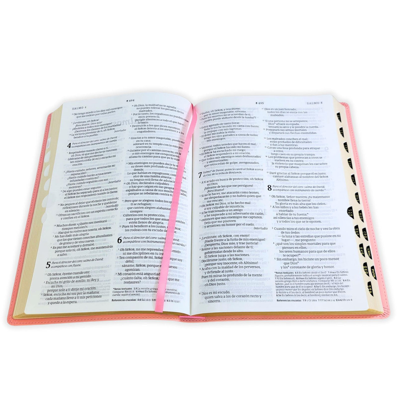 Biblia NTV con Filament, Ultrafina, con índice, Letra Grande, SentiPiel rosa flores