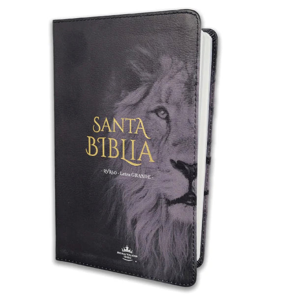 Biblia RVR 1960, Tamaño manual, Letra Grande, Tapa flex León