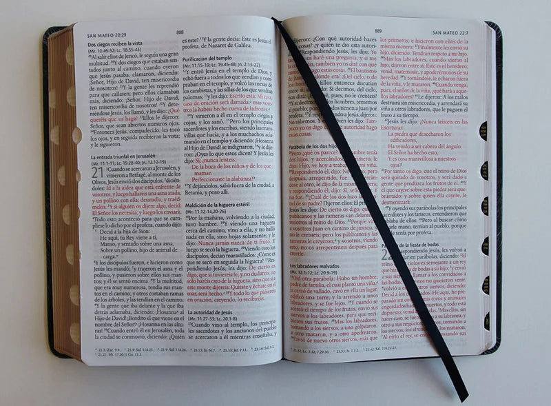 Biblia León de Judá RVR 1960, Letra Grande, con índice, imitación piel negra