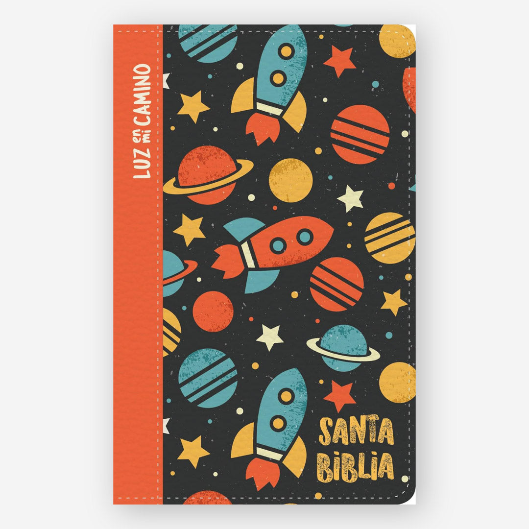 NVI Biblia Luz en mi camino cohetes, multicolor simil piel