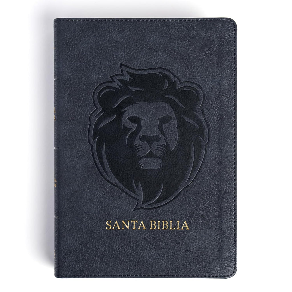 Biblia RVR 1960, Letra Grande, Tamaño Manual, edición especial, león ceniza