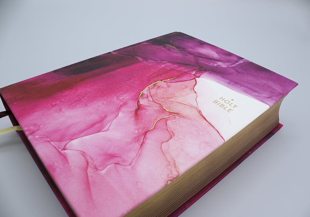 NBLA, Biblia Edición Artística Ilustrada, Tapa Dura. Tela, Rosado